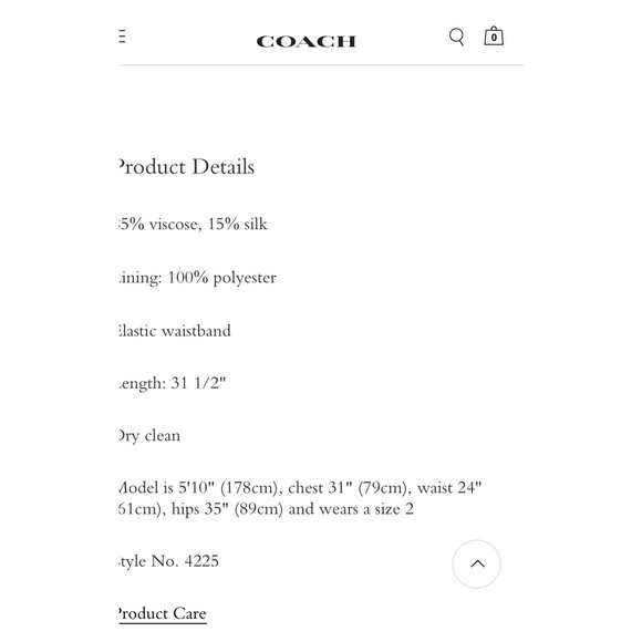 NWT Coach white tiered skirt - Picture 5 of 5